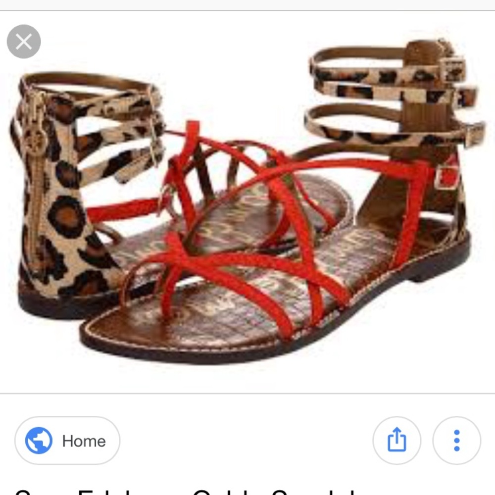 Orange and Leopard Sam Edelman Sandals